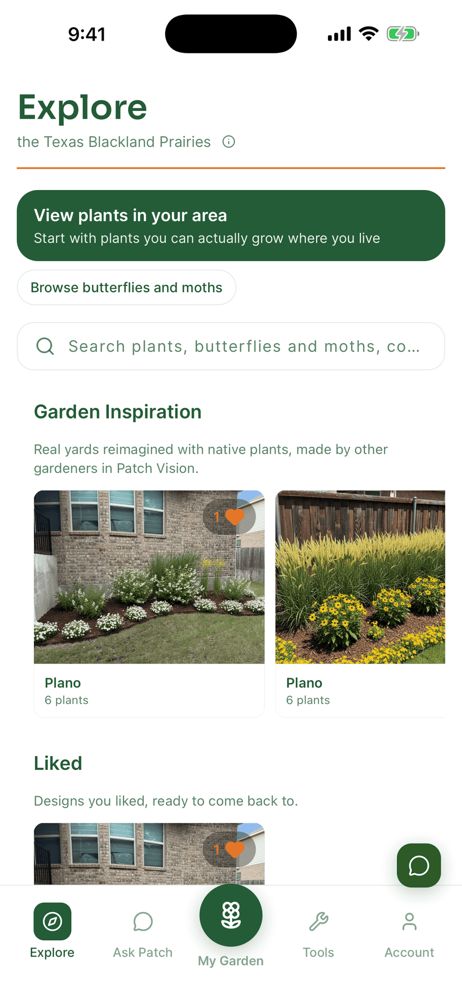 Explore screen